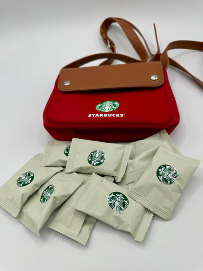 Starbucks Thailand Red Crossbody Mixed Nuts Bag